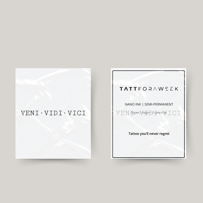 Midlertidig tatovering veni vidi vici