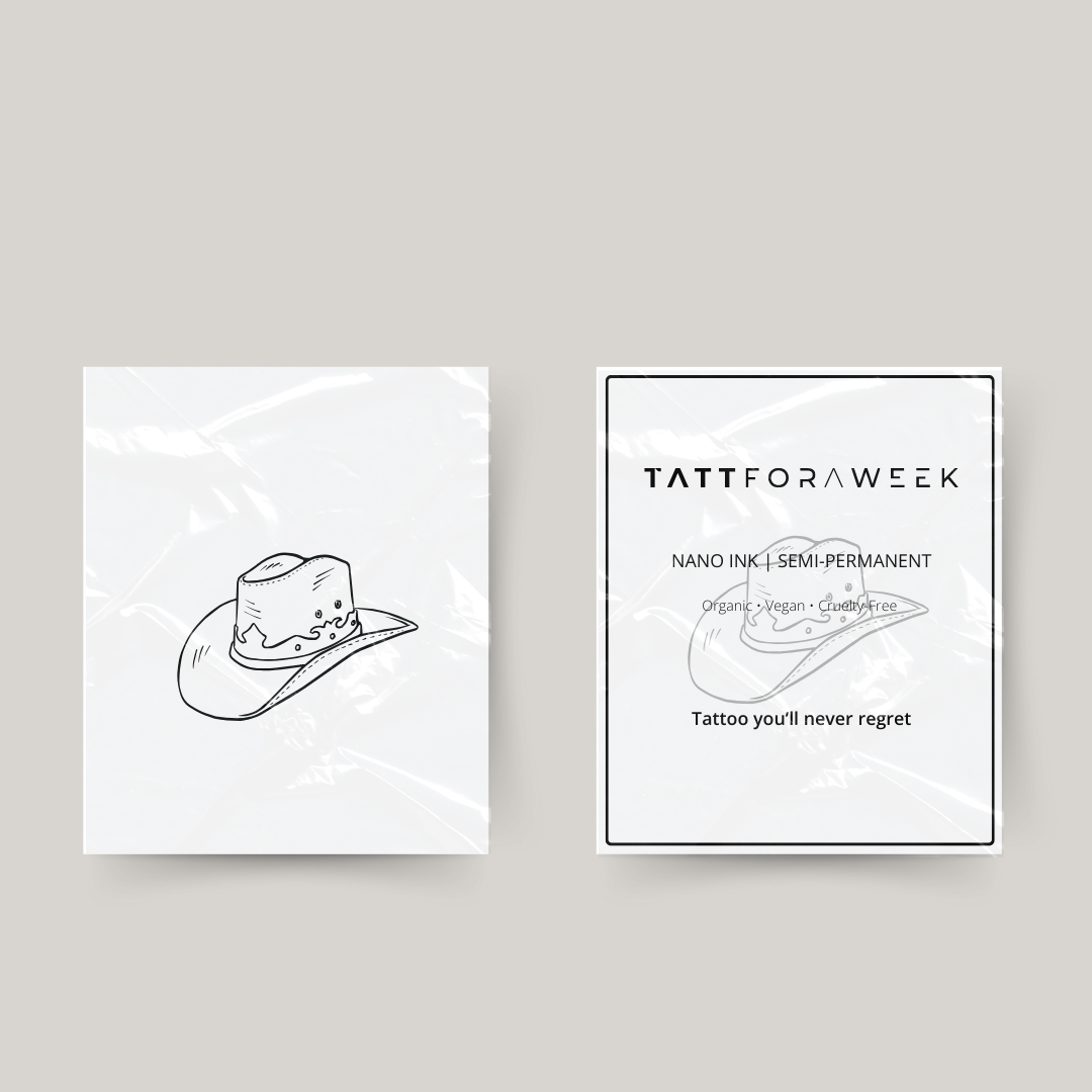 Midlertidig tatovering cowboyhat