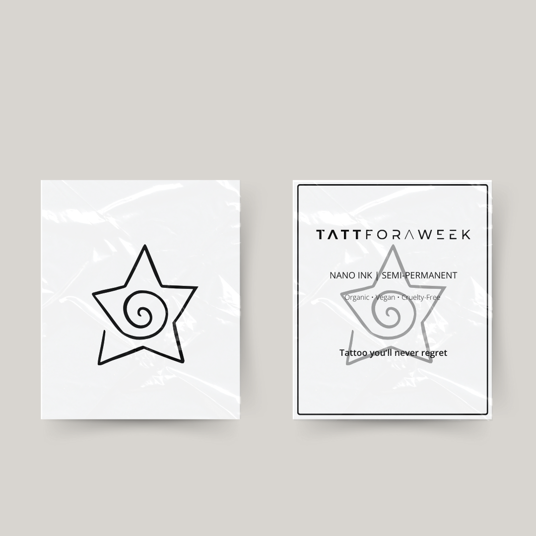 Midlertidig tatovering spinning star