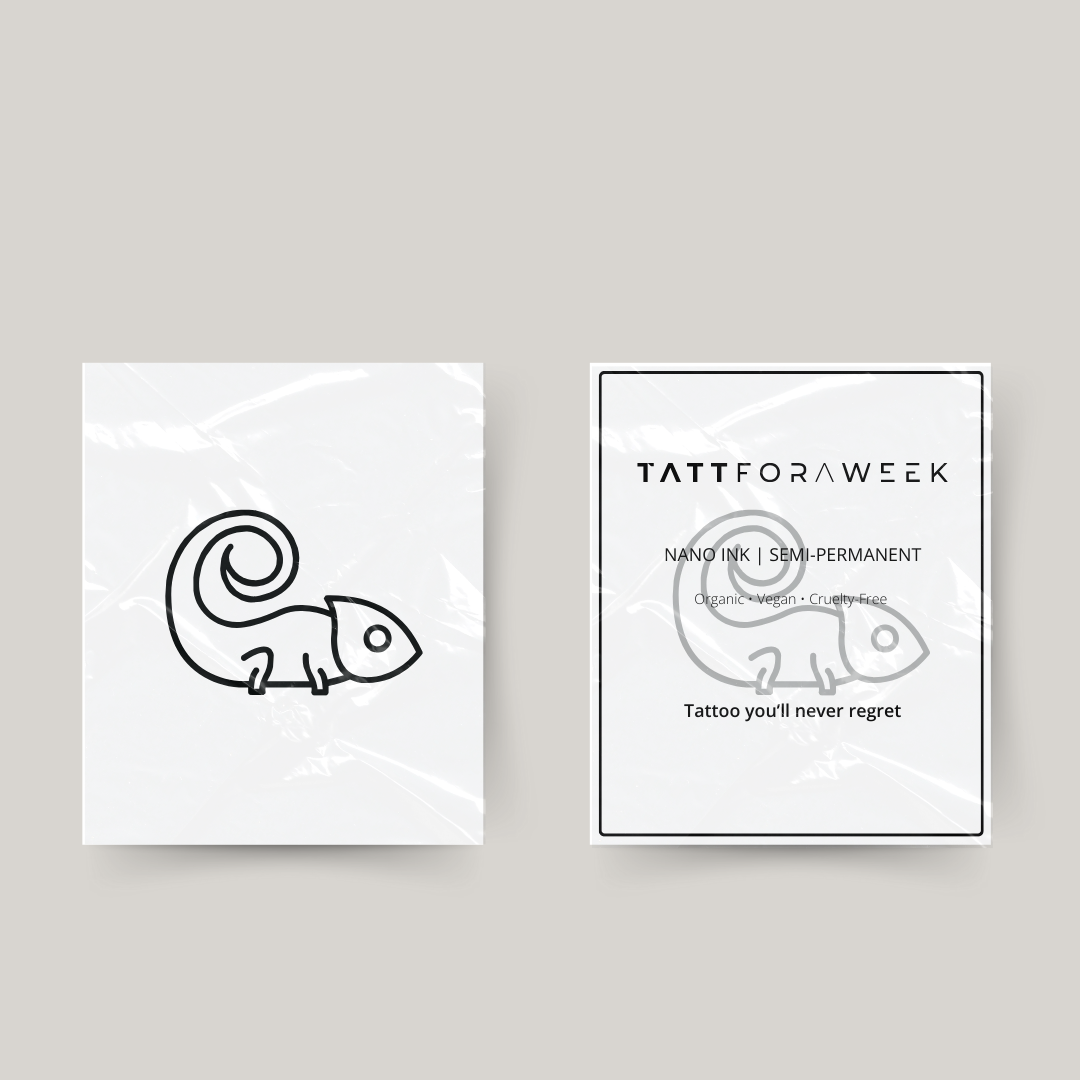 Midlertidig tatovering gekko