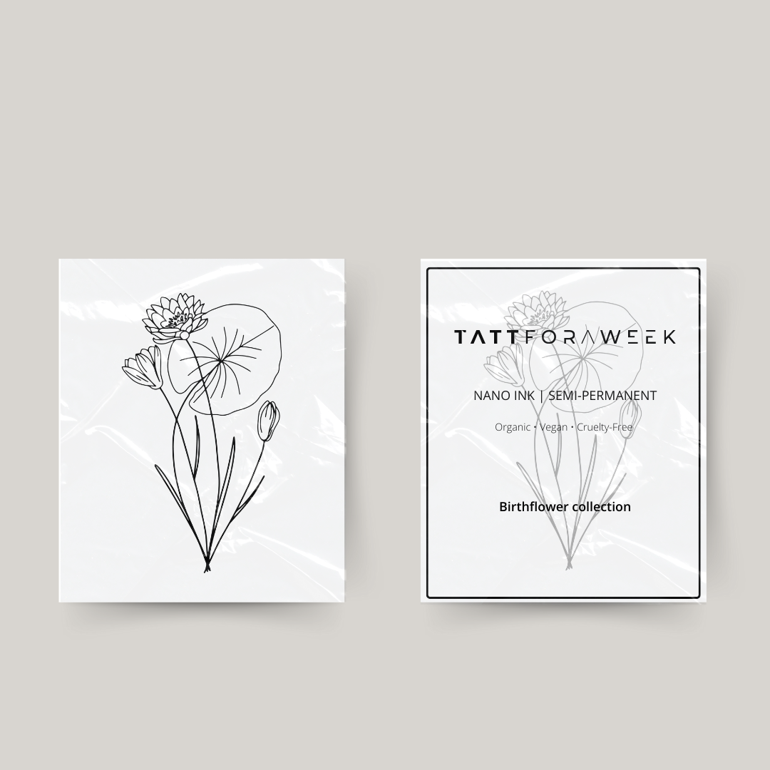 Midlertidig tatovering fødselsblomst juli