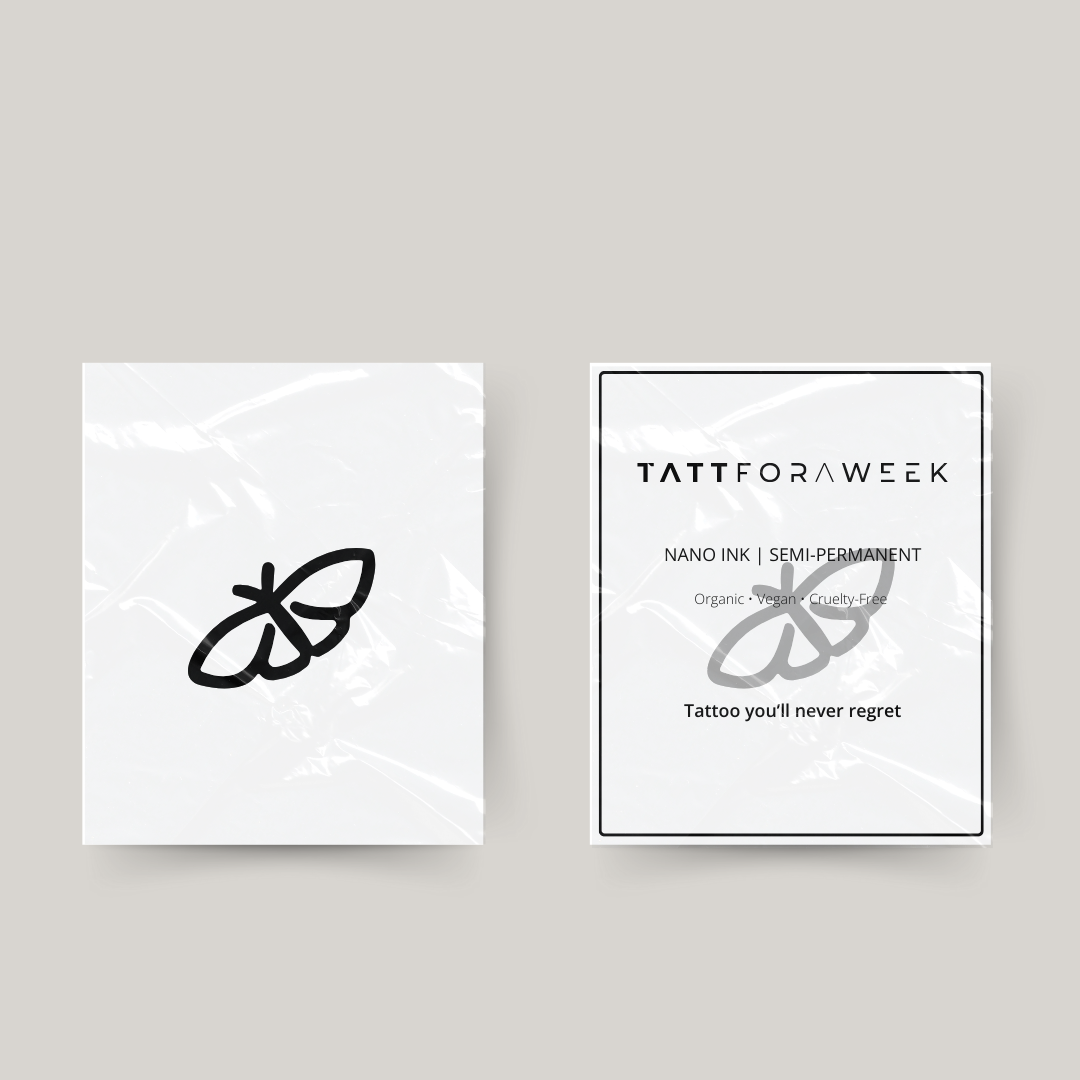 Midlertidig tatovering lille flyvende sommerfugl