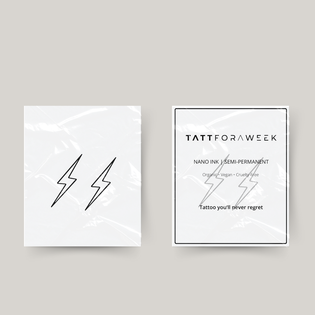 Midlertidig matchende tatovering lyn