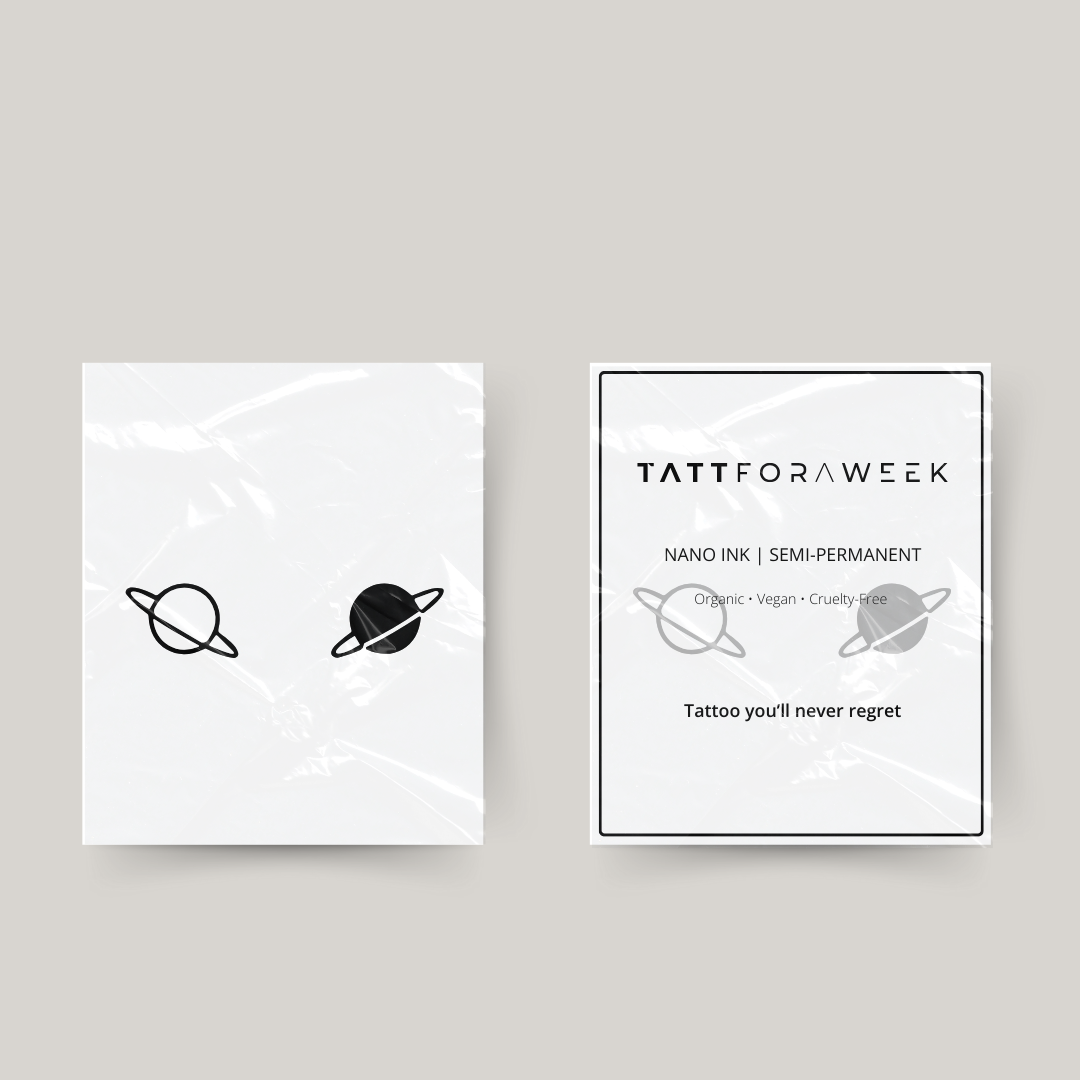 Midlertidig matchende tatovering planeter