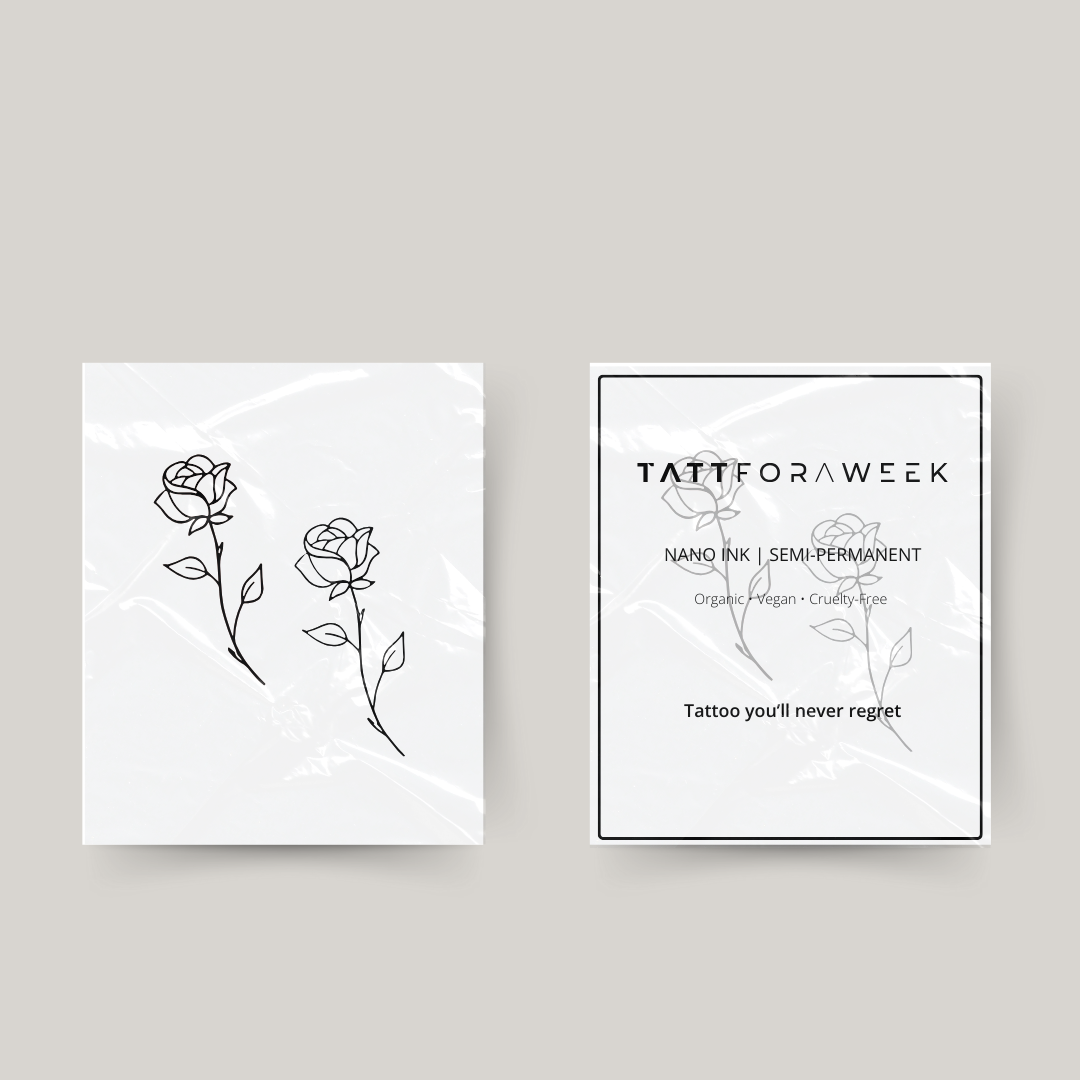 Midlertidig matchende tatovering roser