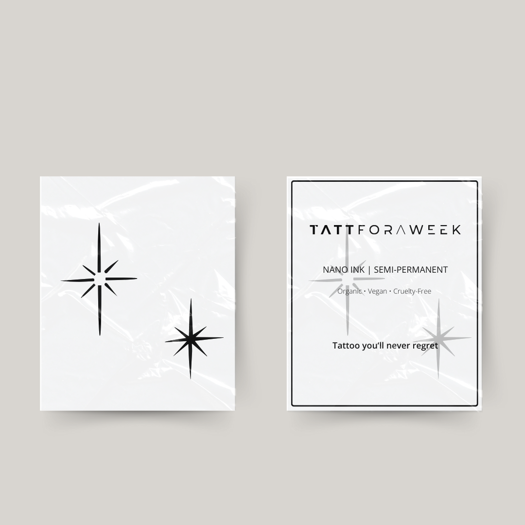 Midlertidig matchende tatovering med glimmer