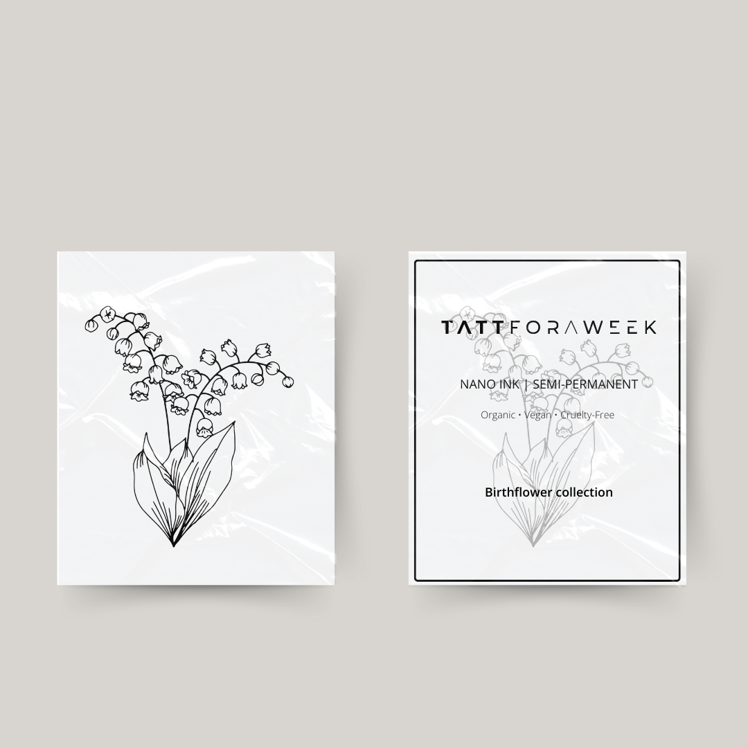 Midlertidig tatovering fødselsblomst maj
