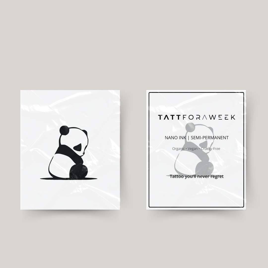 Midlertidig tatovering panda