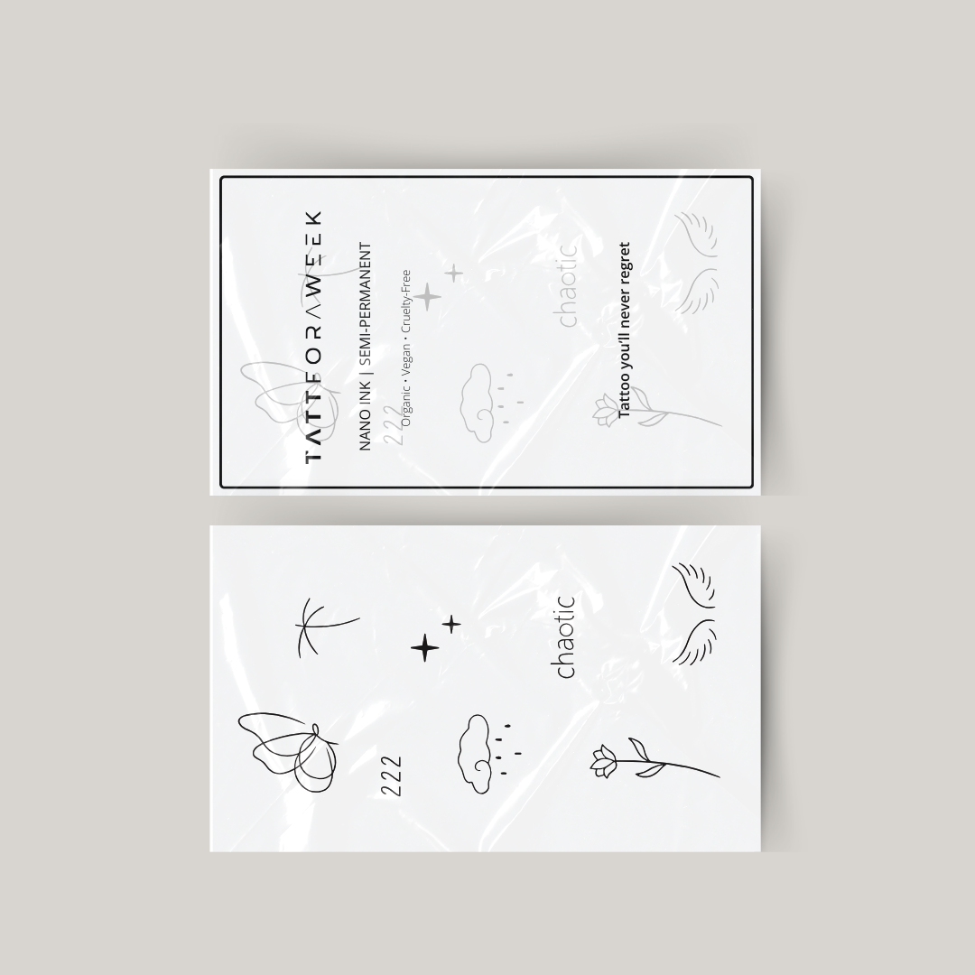 Midlertidig tatoveringspakke kaotisk