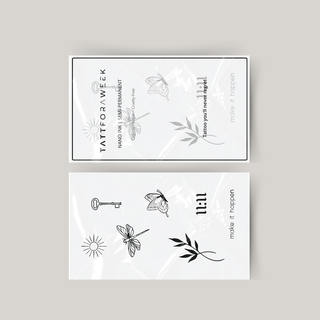 Midlertidig tatoveringspakke gør det muligt