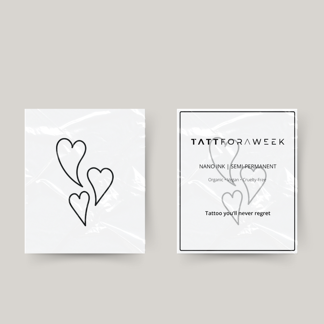 Midlertidig tatovering stigende hjerter