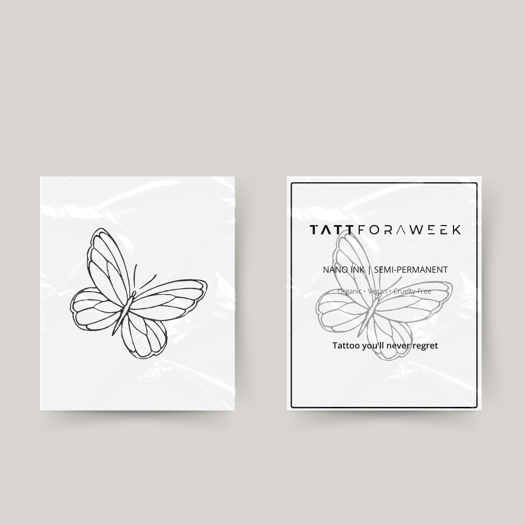 Tijdelijke tattoo vliegende vlinder