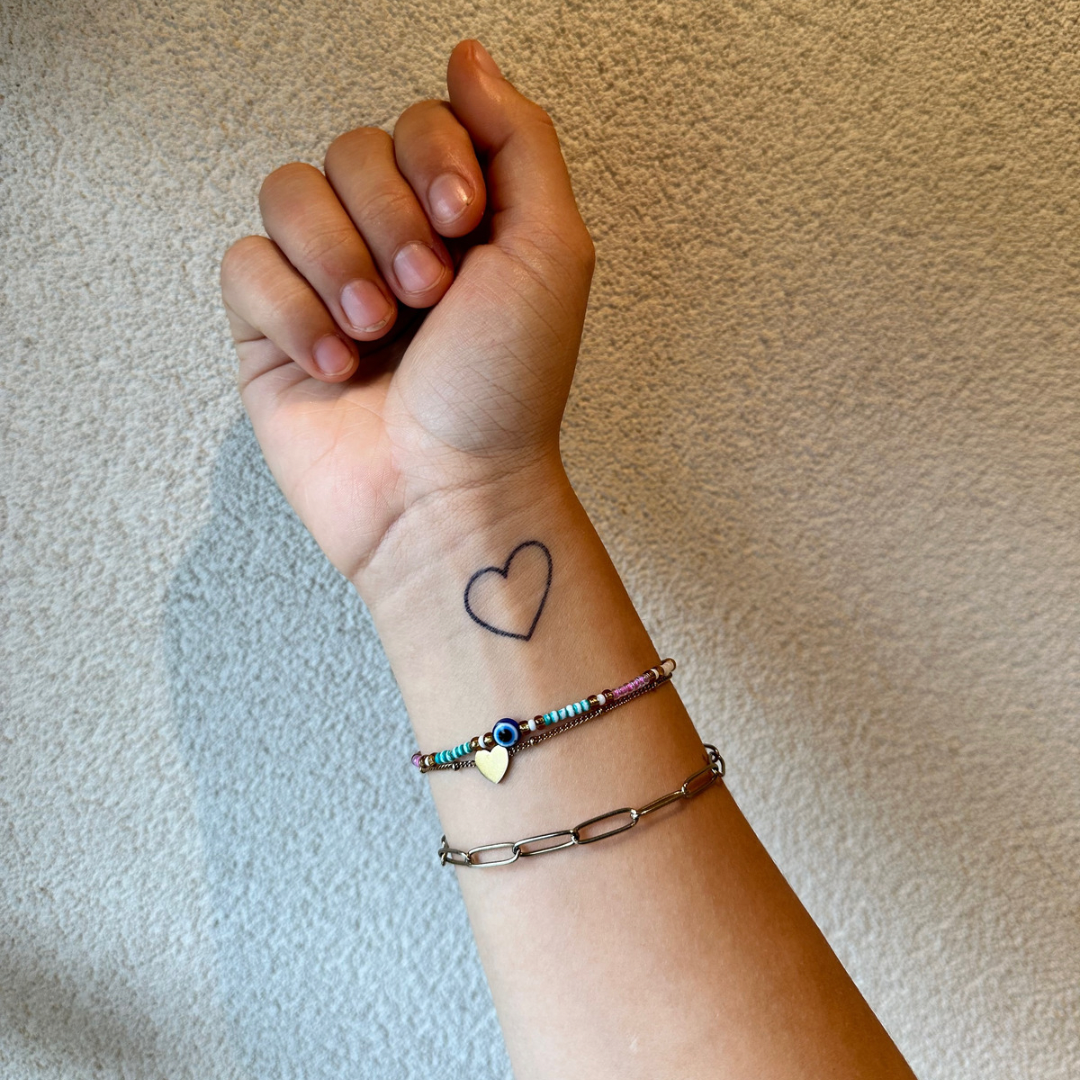 Midlertidig tatoveringshjerte