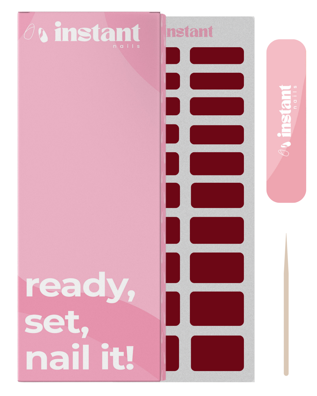 Negleindpakninger mørk kirsebær