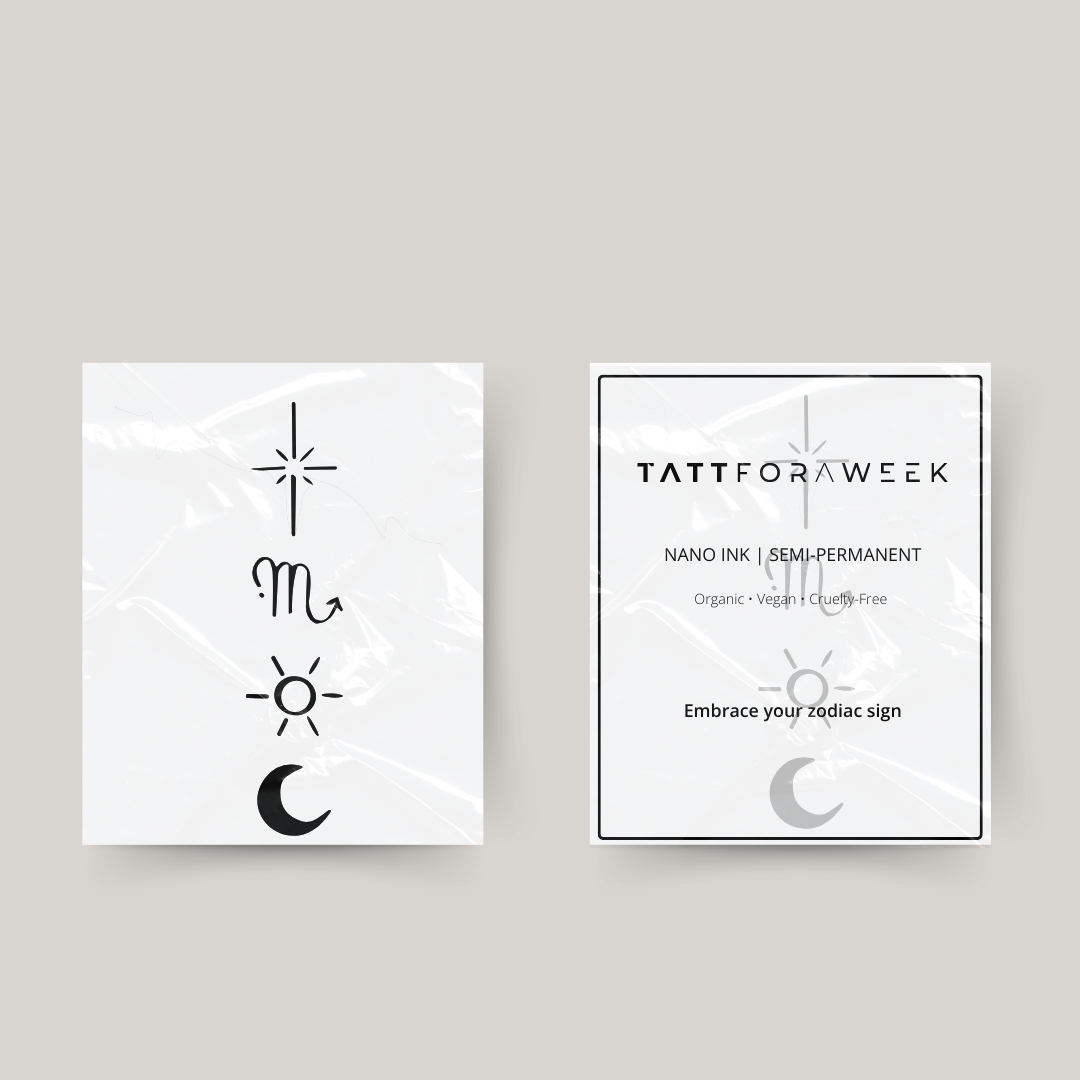 Tijdelijke tattoo Scorpio universum