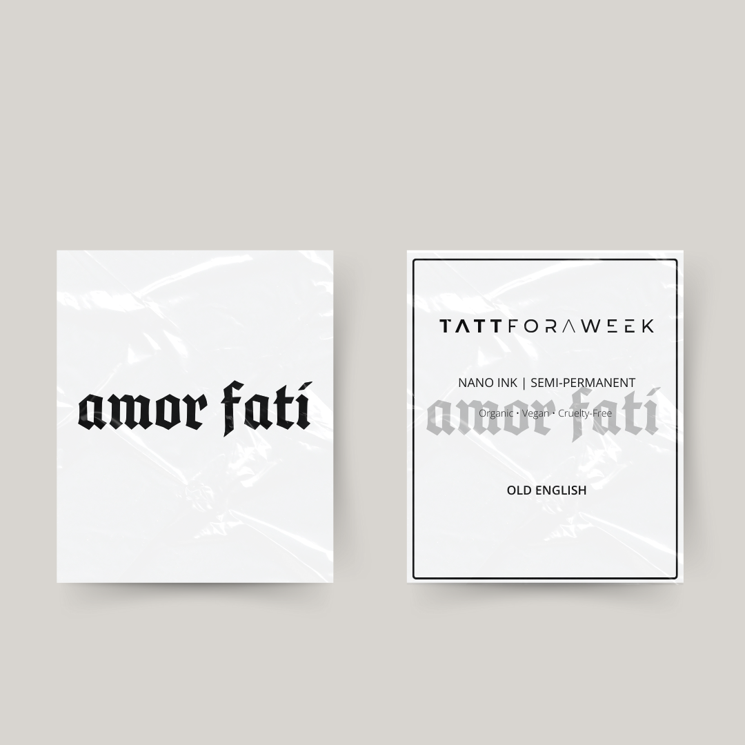 Midlertidig tatovering amor fati