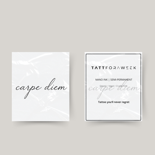 Midlertidig tatovering carpe diem