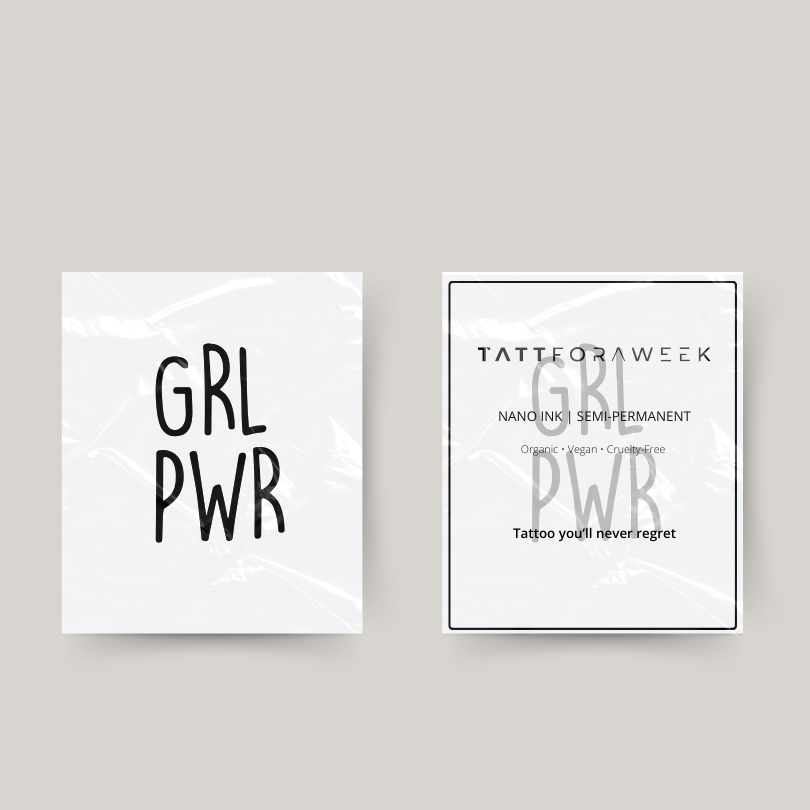 Midlertidig tatovering girlpower