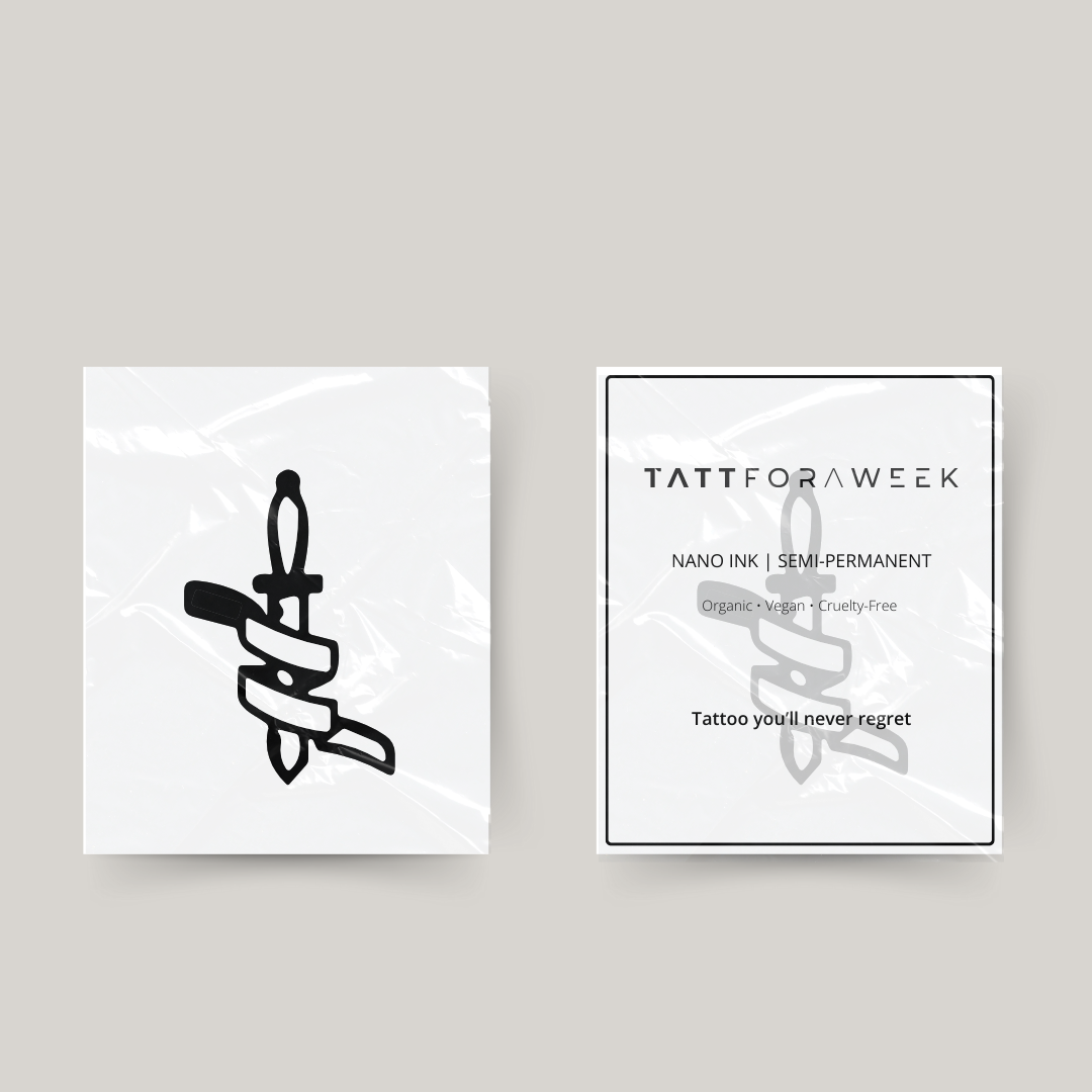 Midlertidig tatovering sværd