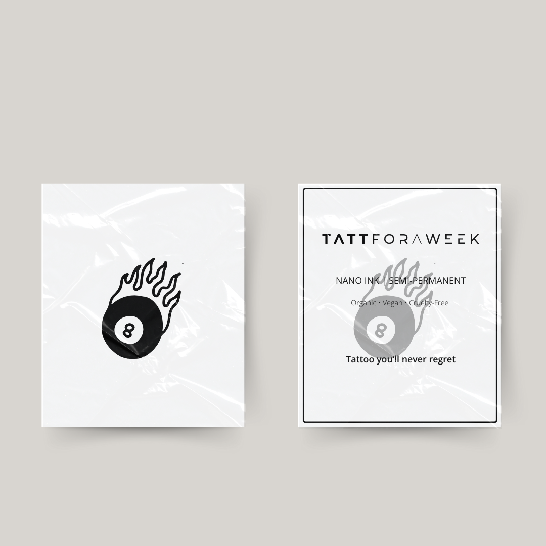 Midlertidig tatovering 8 on fire