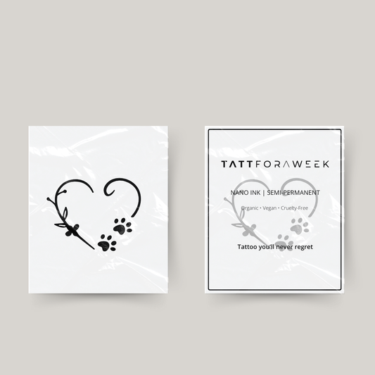 Midlertidig tatovering hund kærlighed