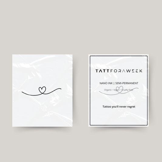 Midlertidig tatoveringshjerte med løkke