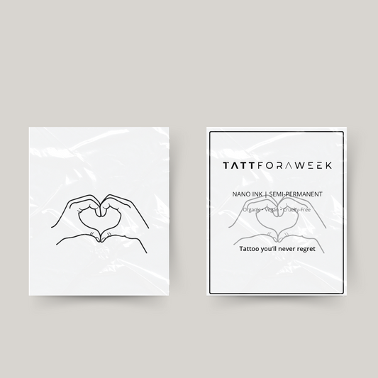 Midlertidig tatovering hænder hjerte
