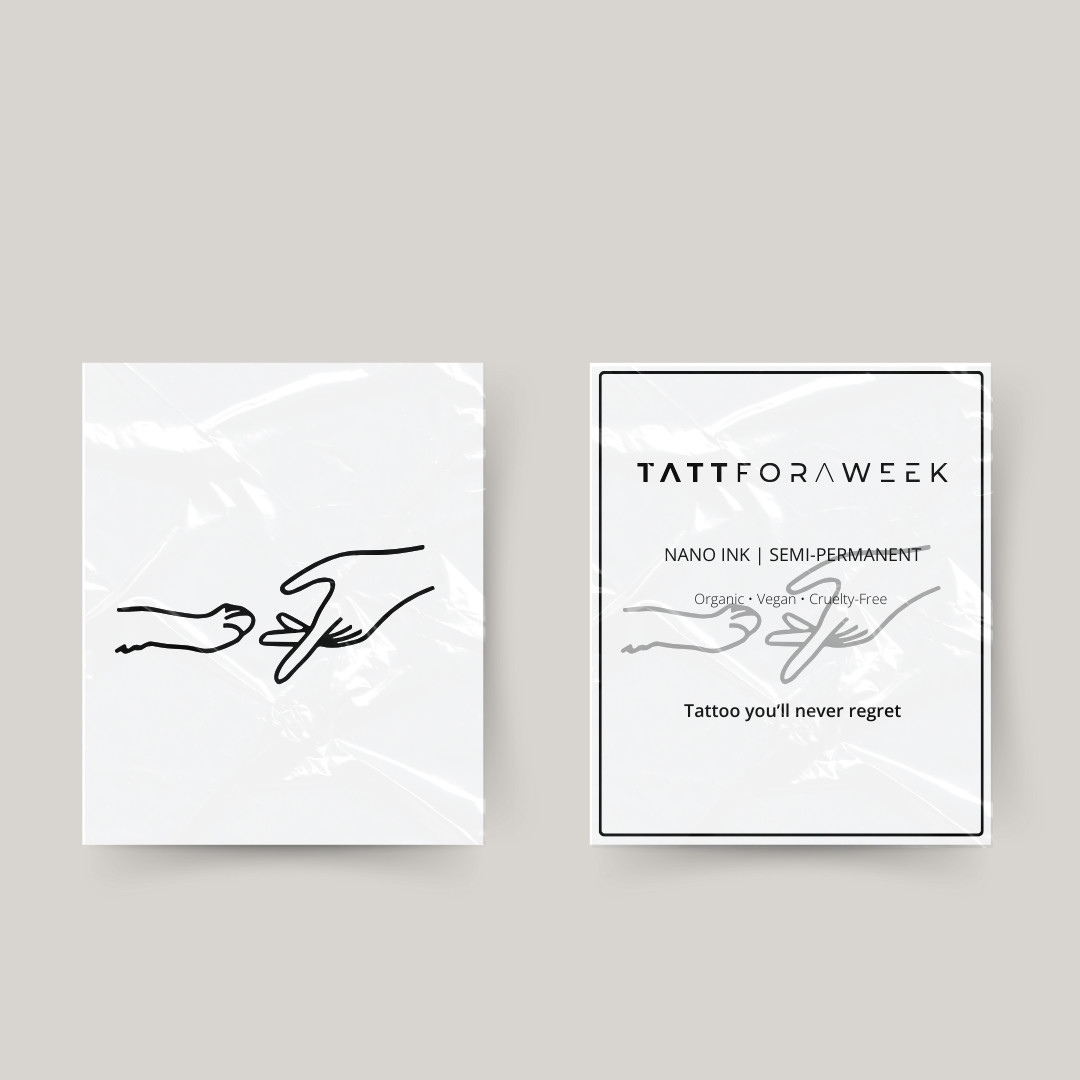 Midlertidig tatoveringshund og menneske