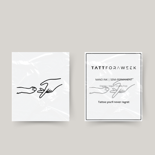 Midlertidig tatoveringshund og menneske