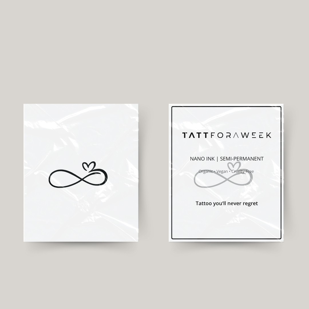 Midlertidig tatovering infinity hjerte