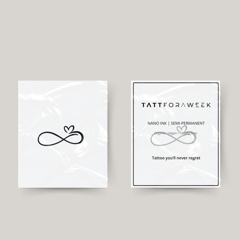 Midlertidig tatovering infinity hjerte