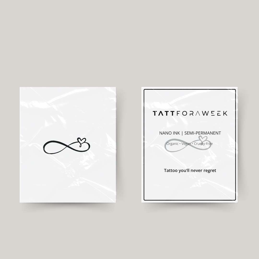 Midlertidig tatovering infinity hjerte