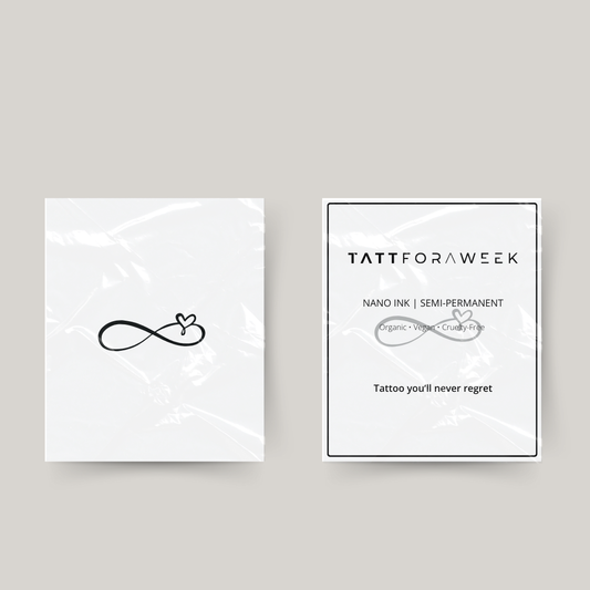 Midlertidig tatovering infinity hjerte