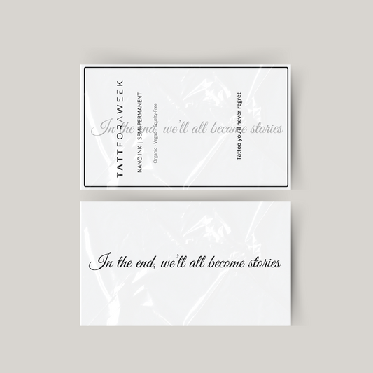 Tidlig tatovering i sidste ende bliver vi alle til historier