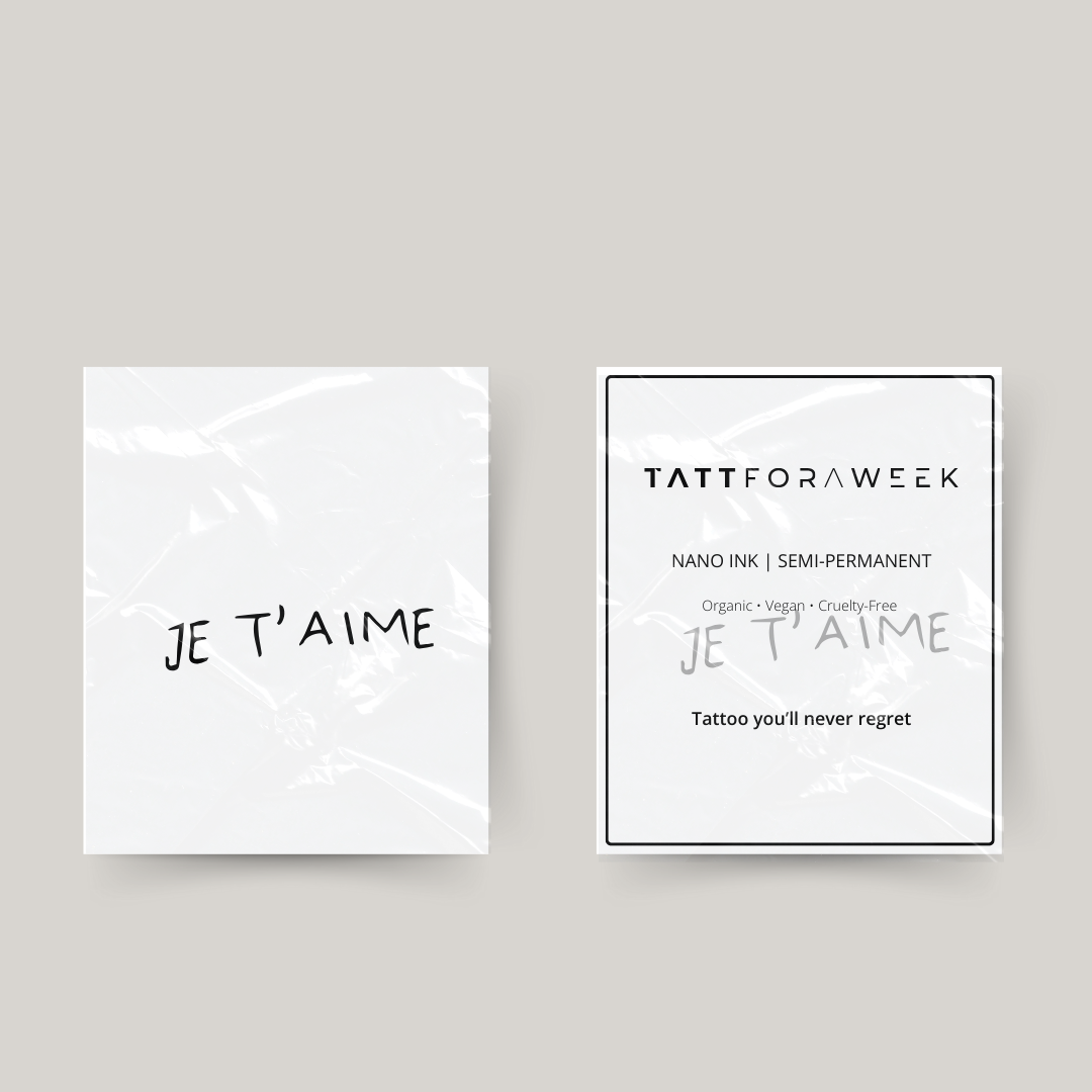 Midlertidig tatovering je t'aime
