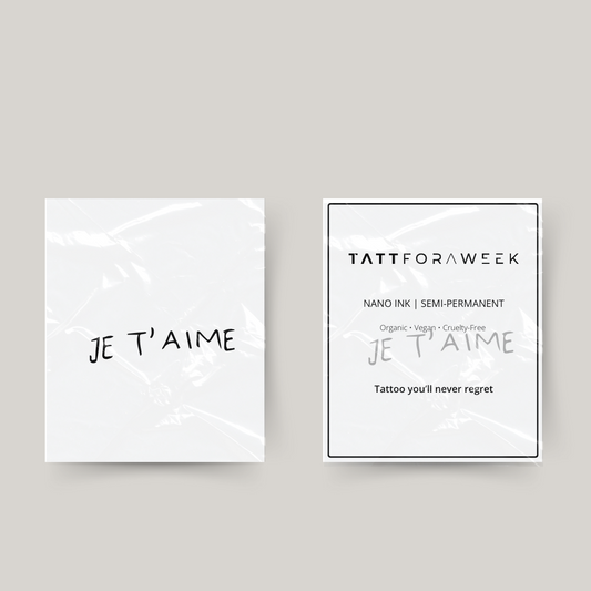 Midlertidig tatovering je t'aime