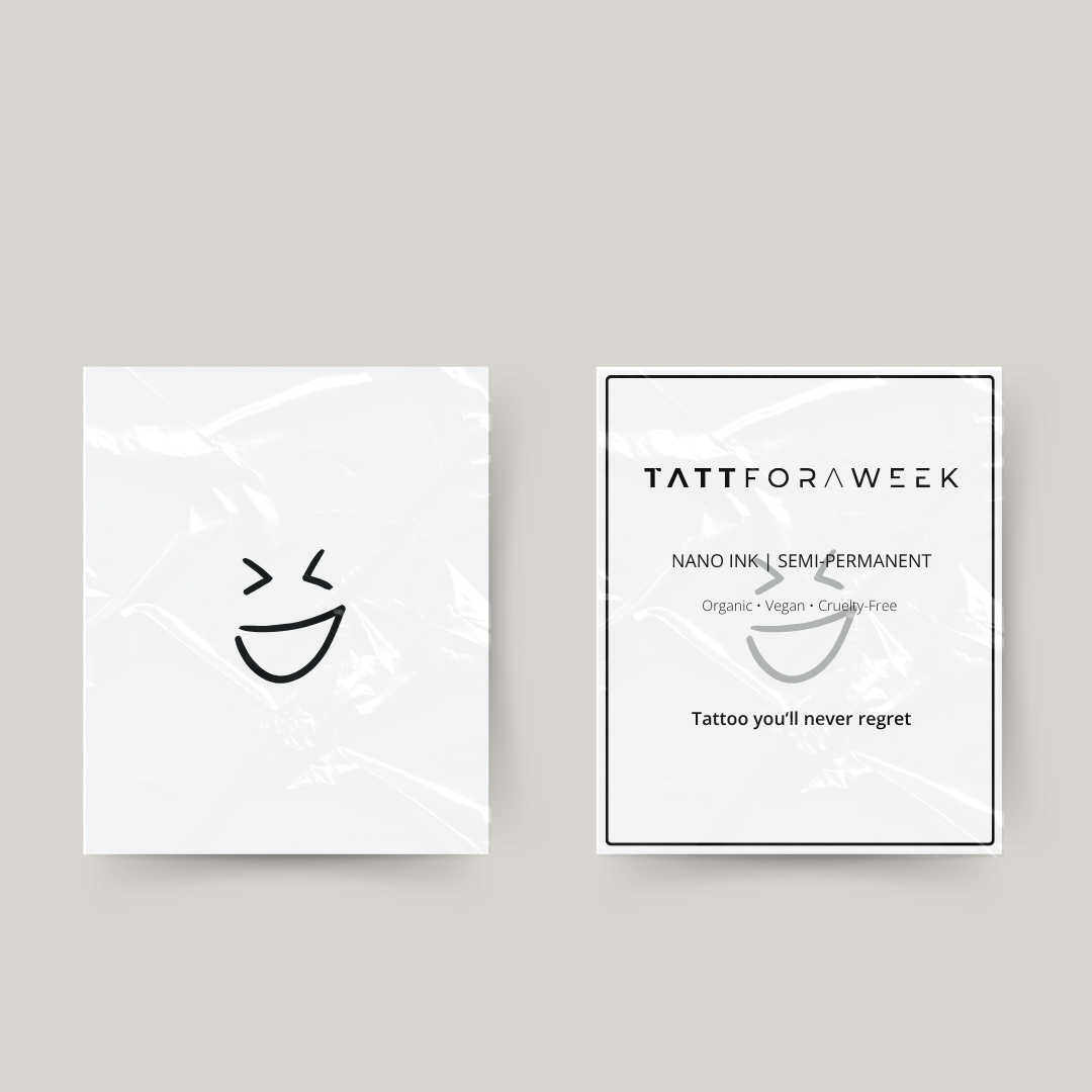 Midlertidig tatovering smilende smiley