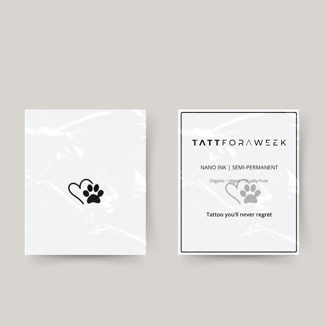 Midlertidig tatovering kærlighed hund