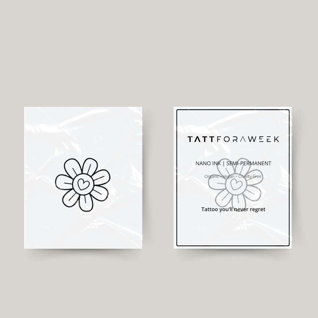 Midlertidig tatovering daisy hjerte