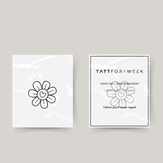 Midlertidig tatovering daisy hjerte