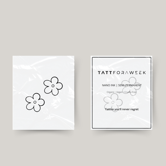 Midlertidige matchende tatoveringer blomster