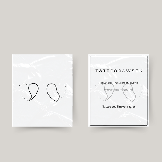 Midlertidige matchende tatoveringer hjerter