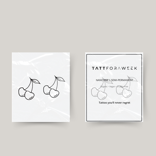 Midlertidig matchende tatovering kirsebær