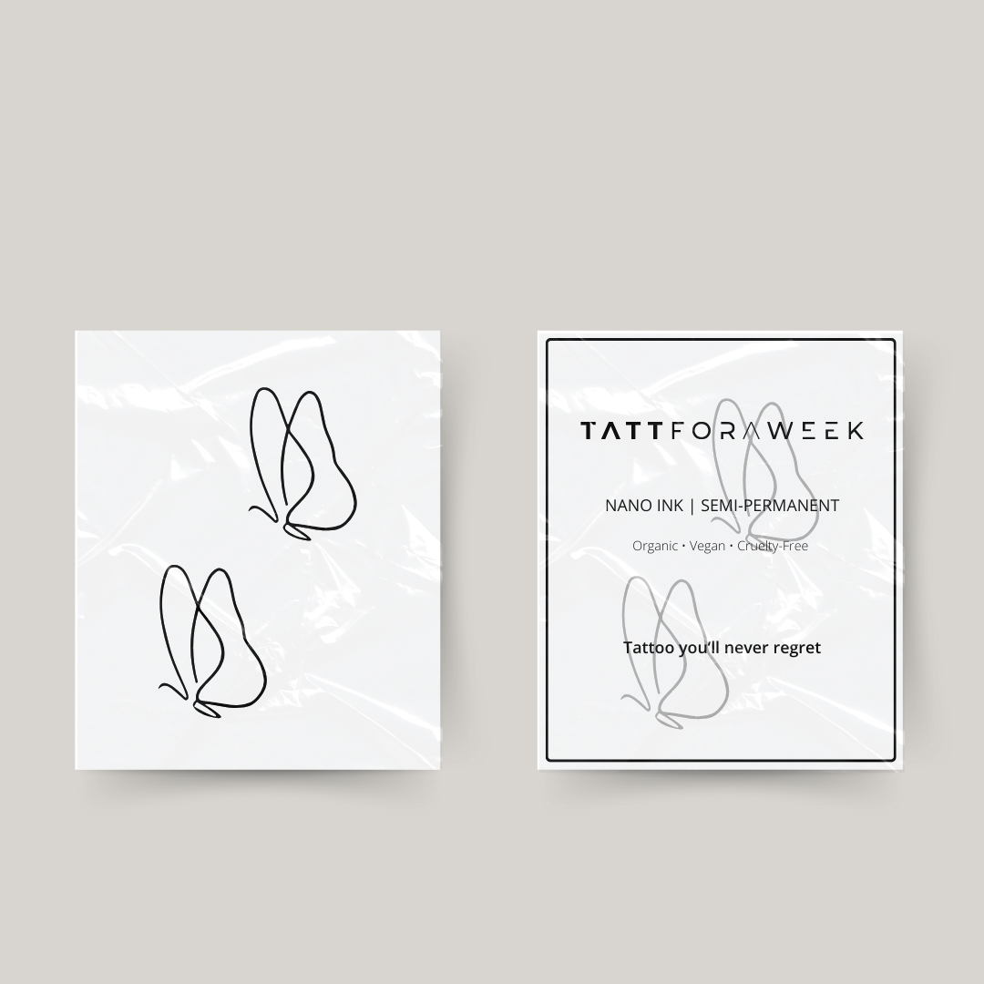 Midlertidig matchende tatovering sommerfugle