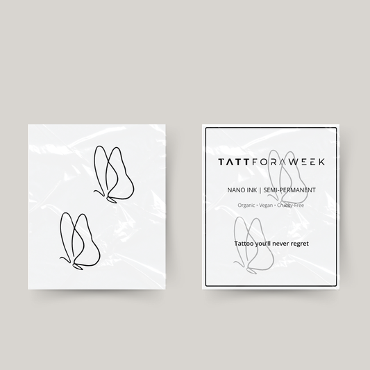 Midlertidig matchende tatovering sommerfugle