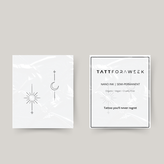 Midlertidig matchende tatovering sol & måne