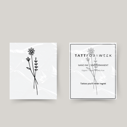 Midlertidige tatovering plukkede blomster