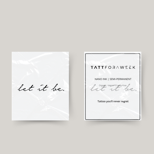 Midlertidig tatovering let it be