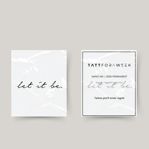 Midlertidig tatovering let it be
