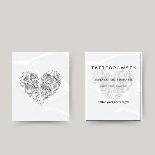Midlertidig tatovering hjerte fingeraftryk